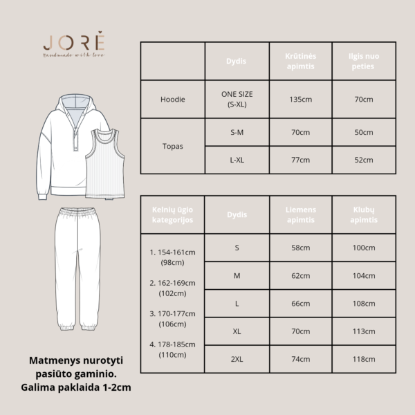 3 dalių laisvalaikio komplektas "GREY COCOA" pašiltintas - Image 2