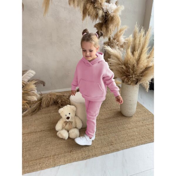Vaikiškas laisvalaikio komplektas "BABY PINK" pašiltintas