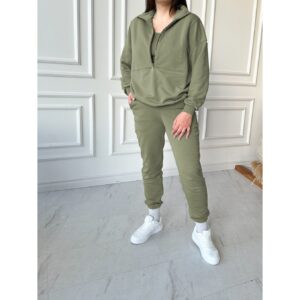3 dalių laisvalaikio komplektas "Zipper OLIVE"